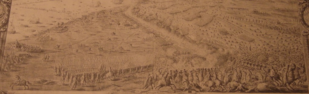 Slaget vid Düna ritat av Johan Lithén (1663-1725, adlad Litheim 1718)