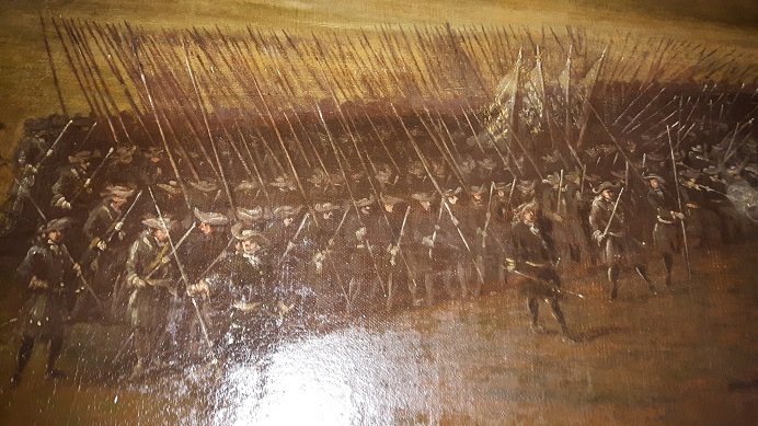 En bataljon Västerbottningar från Daniel Stawerts Düna-målning